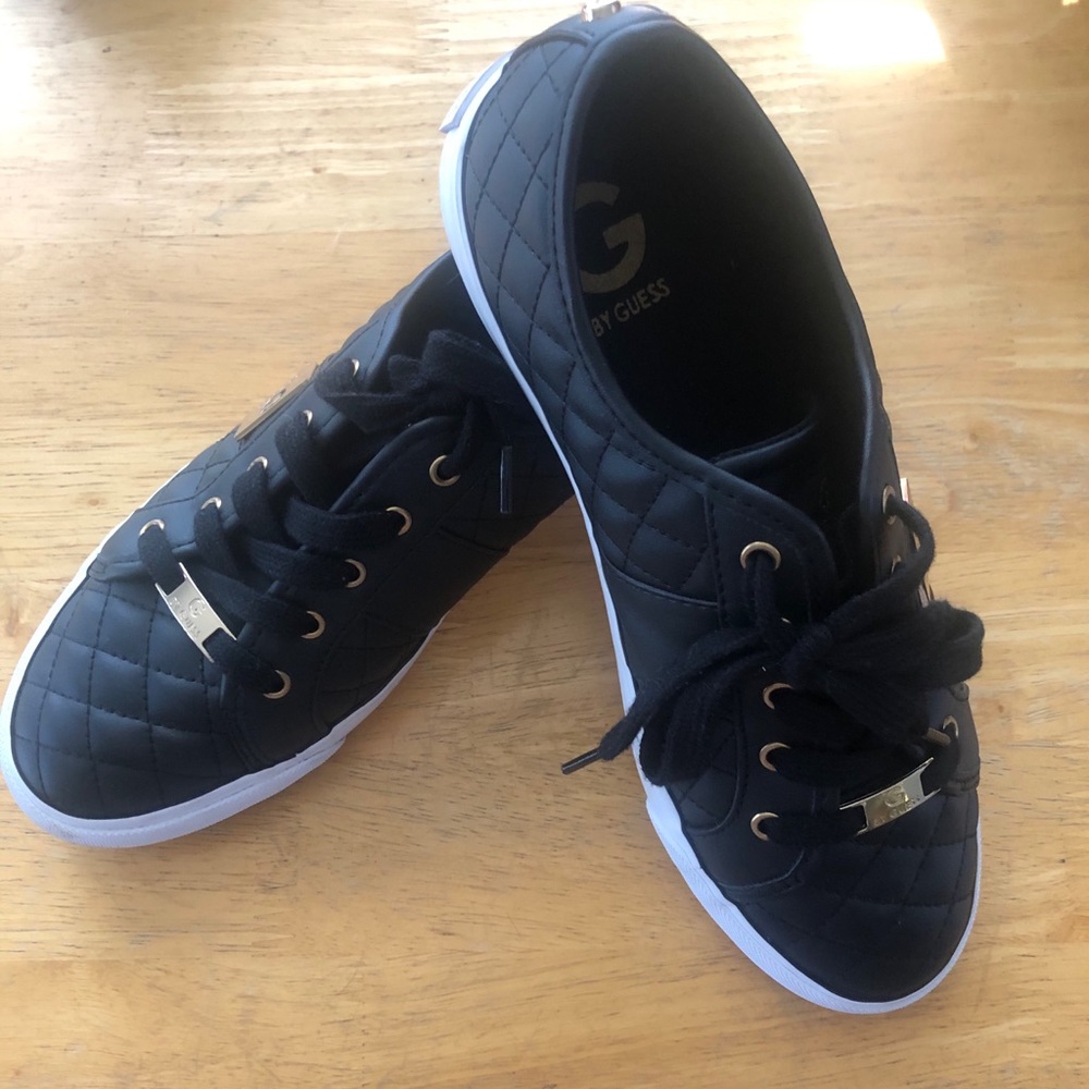 G by Guess Black Quilted Sneakers